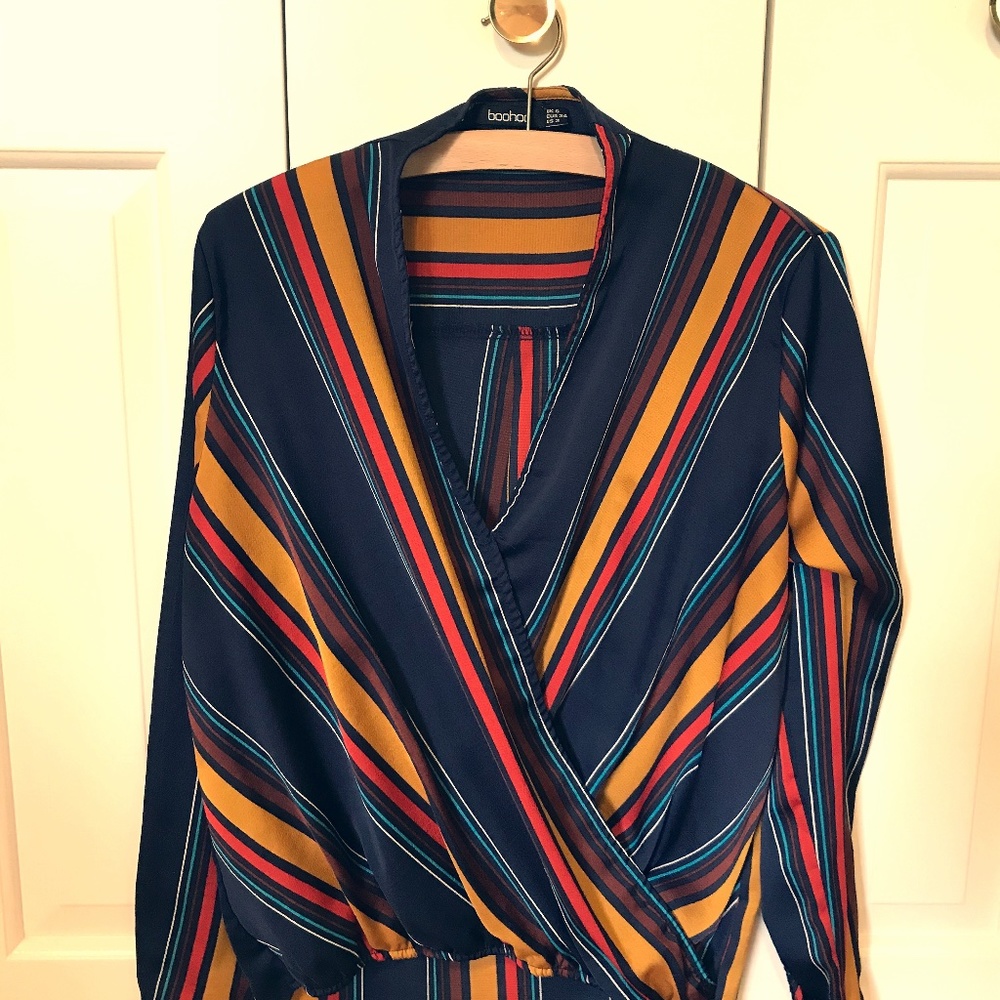 ASOS multicolored striped blouse